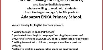 We are looking for English Teachers