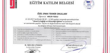 İş Sağlığı ve Güvenliği Eğitimi