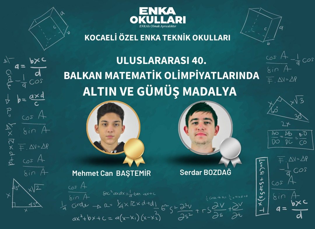Balkan Matematik Olimpiyatında Çifte Madalya